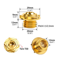 Wanyifa Titanium Bolt M20 Pitch 1.5/2.5mm Motorcycle CNC Engine Oil Cap Screw for Honda Filler Cover Protector