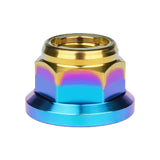 Wanyifa Titanium Nut M6 M8 M10 M12 Flange Metal Lock Nuts for Bicycle Motorcycle Car Fastener
