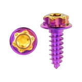 Wanyifa Titanium Bolt M4/M5x15mm Flange Torx Head Self-Tapping Screw for Motorcycle Car Boat Ti Fasteners