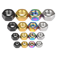 Wanyifa Titanium Nut M4 M5 M6 M8 Hex Nuts for Bike Motorcycle Car Boat