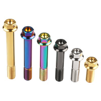 Wanyifa Titanium Bolt M12x30 35 40 45 50 55 60 65 70 75 80 85 90mm Flange Hex Head Screws for Motorcycle Pitch 1.25/1.5mm