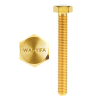 Wanyifa Titanium Bolt M10x20 25 30 35 40 45 50 55 60 65 70 75 80 85 90 95 100mm DIN933 Hexagon Head Full Threaded with "WANYIFA" Logo Screw Pitch 1.25mm