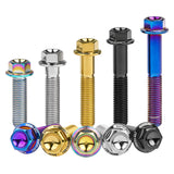 Wanyifa Titanium Bolt M7x10 15 20 25 30 35 40 45 50mm Flange Hex Allen Head Screw for Bicycle Motorcycle