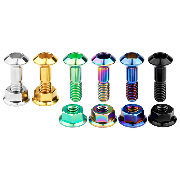 Wanyifa Titanium Bolt M8x33mm Motorcycle Sprocket Rear Chain Disc Screw Chainwheel Chain Disk Plate Ti Screws Nuts Set Chainring Fastener