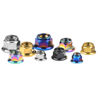 Wanyifa Titanium Nut M6 M8 M10 M12 Flange Metal Lock Nuts for Bicycle Motorcycle Car Fastener