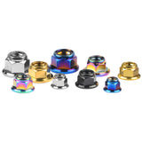 Wanyifa Titanium Nut M6 M8 M10 M12 Flange Metal Lock Nuts for Bicycle Motorcycle Car Fastener