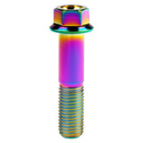 Wanyifa Titanium Bolt M12x30 35 40 45 50 55 60 65 70 75 80 85 90mm Flange Hex Head Screws for Motorcycle Pitch 1.25/1.5mm