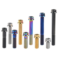 Wanyifa Titanium Bolt M10x20 25 30 35 40 45 50 55 60 65 70 75 80 85 90mm Flange with Drilled Holes Hex Head Srecws Pitch 1.25/1.5mm