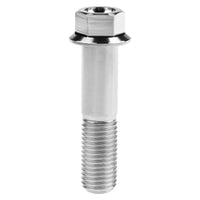 Wanyifa Titanium Bolt M12x30 35 40 45 50 55 60 65 70 75 80 85 90mm Flange Hex Head Screws for Motorcycle Pitch 1.25/1.5mm