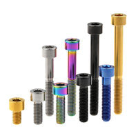 Wanyifa Titanium Bolt M6x10 15 18 20 25 30 35 40 45 50 55 60 65mm Cap Socket Allen Hex Head Screw for Mountain Road Bike