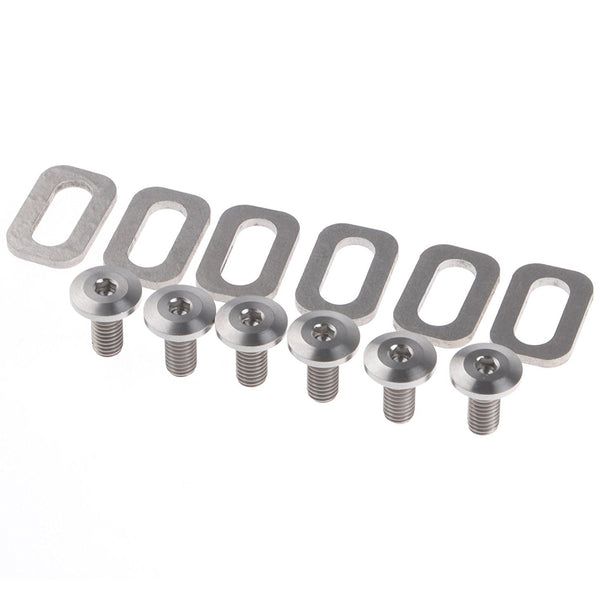 Wanyifa Titanium Bolts Spacers M5 for LOOK KEO Road Bike Clipless Pedals Cleats Self-locking Pedals Set Kit