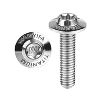 Wanyifa Titanium Bolt M6x10 12 15 20 25 30 35mm Butterfly Torx T30 Head with 'W' Logo Screw for Bike Motorcycle