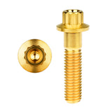 Wanyifa Titanium Bolt M7/M8x24 32mm Flange 12-Point Head Screw Car Wheel Split Rim Modifications Parts Ti Gr5 Fasteners