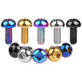 Wanyifa Titanium Bolt M5x12mm Button Hex Head Screw for Bicycle Disc Brake Rotor Water Bottle Cage