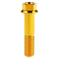 Wanyifa Titanium Bolt M12x30 35 40 45 50 55 60 65 70 75 80 85 90mm Flange Hex Head Screws for Motorcycle Pitch 1.25/1.5mm
