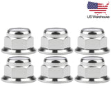 Wanyifa 6pcs Titanium Nuts M6 M8 M10 Flange Nylon Lock Nuts US Stock