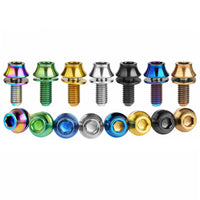 Wanyifa Titanium Bolt M5x12mm Hex Head with No-shedding Washer Screw for Bike Bottle Holder Bicycle Water Bottle Cage