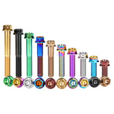 Wanyifa Titanium Bolt M6/M8x10 15 20 25 30 35 40 45 50 55 60 65mm Flange External Hex Head with Drilled Holes Screw for Motorcycle Car