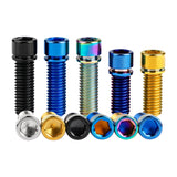 Wanyifa Titanium Bolt M8x20 25mm Small Socket Cap Hex Head with Non-shedding Washer Screw for Bike Handlebar Stem