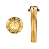 Wanyifa Titanium Bolt M3x6 8 10 12 15 18 20mm Disc-Shaped Umbrella Torx T10 Head with Logo Screw Ti Fasteners