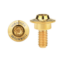 Wanyifa Titanium Bolt M6x14 15 16 17mm Disc-Shaped Torx T30 Step Screw for Locomotive Motorcycle Shell Modification