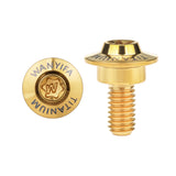 Wanyifa Titanium Bolt M6x14 15 16 17mm Disc-Shaped Torx T30 Step Screw for Locomotive Motorcycle Shell Modification