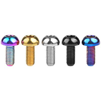 Wanyifa Titanium Bolt M5x12mm Button Hex Head Screw for Bicycle Disc Brake Rotor Water Bottle Cage