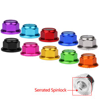 Wanyifa 10pcs Aluminum Nuts M2 M3 M4 M5 M6 M8 Anodized Colourful Flange Hexagon Head Nylon Lock Nut Serrated Lock Spinlock Nuts