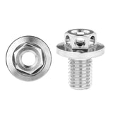 Wanyifa Titanium Bolt M7x10mm Oil Line Fitting Bolts Oil Pipe Hose Locking Screws for Bicycle