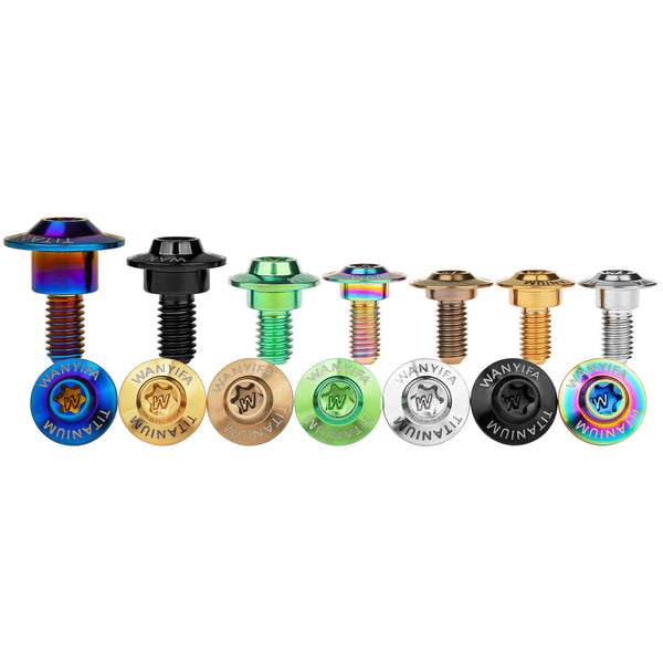 Wanyifa Titanium Bolt M6x14 15 16 17mm Disc-Shaped Torx T30 Step Screw for Locomotive Motorcycle Shell Modification