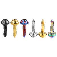 Wanyifa Titanium Bolt M5x20mm Mushroom Self-Drilling Hex Head Screw for Bike Motorcycle Car