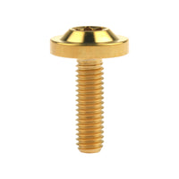 Wanyifa Titanium Bolt M6x10 15 20 25mm Disc-Shaped Torx T30 Thick Head Screw for Bike Motorcycle Car