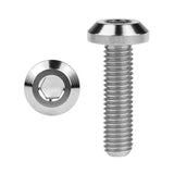 Wanyifa Titanium Bolt M6x12 15 20 25 30 35mm Flat Truss Hex Head Screw for Bicycle Motorcycle Disk Brake
