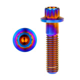 Wanyifa Titanium Bolt M7/M8x24 32mm Flange 12-Point Head Screw Car Wheel Split Rim Modifications Parts Ti Gr5 Fasteners