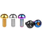 Wanyifa Titanium Bolt M5x12mm Button Hex Head Screw for Bicycle Disc Brake Rotor Water Bottle Cage