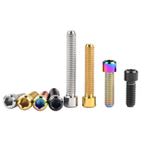 Wanyifa Titanium Bolt M4x10 13.5 15 20 25mm Small Cap Allen Key Head Screw for Bicycle Rear/front Derailleur H/L Adjustment