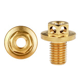 Wanyifa Titanium Bolt M7x10mm Oil Line Fitting Bolts Oil Pipe Hose Locking Screws for Bicycle