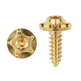 Wanyifa Titanium Bolt M4/M5x15mm Fancy Disc-Shaped Torx T25 Head Self-Tapping Screw for Motorcycle Bicycle Car Boat Refit