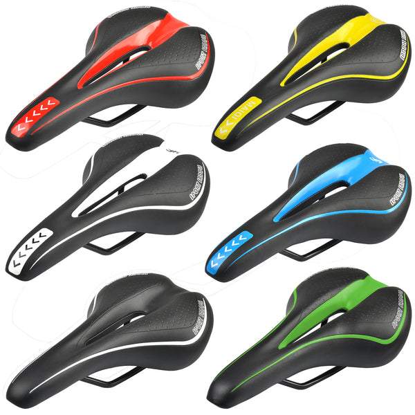 velo bmx gel bicycle saddle 1pc Practical Mountain Bike Saddle Absorbing Bike Seat Saddle Folding Bike Seat Cushion Portable Bike Saddle Black and Green