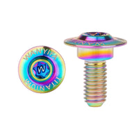 Wanyifa Titanium Bolt M5/M6x11 12 13mm Disc-Shaped Torx Head Step Screw for Locomotive Motorcycle Shell Modification