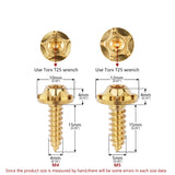 Wanyifa Titanium Bolt M4/M5x15mm Fancy Disc-Shaped Torx T25 Head Self-Tapping Screw for Motorcycle Bicycle Car Boat Refit