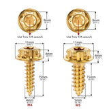 Wanyifa Titanium Bolt M4/M5x15mm Flange Torx Head Self-Tapping Screw for Motorcycle Car Boat Ti Fasteners