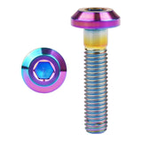 Wanyifa Titanium Bolt M8x15 20 25 30 35 40mm Flat Truss Hex Head Screw for Bicycle Motorcycle Brake