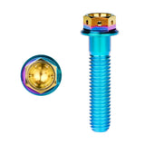 Wanyifa Titanium Bolt M6/M8x10 15 20 25 30 35 40 45 50 55 60 65mm Flange External Hex Head with Drilled Holes Screw for Motorcycle Car