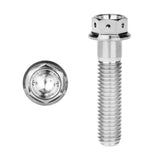 Wanyifa Titanium Bolt M6/M8x10 15 20 25 30 35 40 45 50 55 60 65mm Flange External Hex Head with Drilled Holes Screw for Motorcycle Car