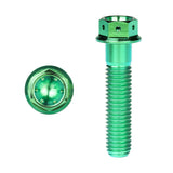 Wanyifa Titanium Bolt M6/M8x10 15 20 25 30 35 40 45 50 55 60 65mm Flange External Hex Head with Drilled Holes Screw for Motorcycle Car