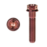 Wanyifa Titanium Bolt M6/M8x10 15 20 25 30 35 40 45 50 55 60 65mm Flange External Hex Head with Drilled Holes Screw for Motorcycle Car