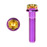Wanyifa Titanium Bolt M6/M8x10 15 20 25 30 35 40 45 50 55 60 65mm Flange External Hex Head with Drilled Holes Screw for Motorcycle Car