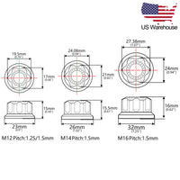 Wanyifa 6pcs Titanium Nut M6 M8 M10 M12 M14 M16 Fancy Flange Nuts US Stock