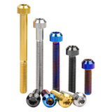 Wanyifa Titanium Bolt M6x10 15 20 25 30 35 40 45 50 55 60 65 70 80mm Chamfered Torx Head Screw for Bicycle Motorcycle